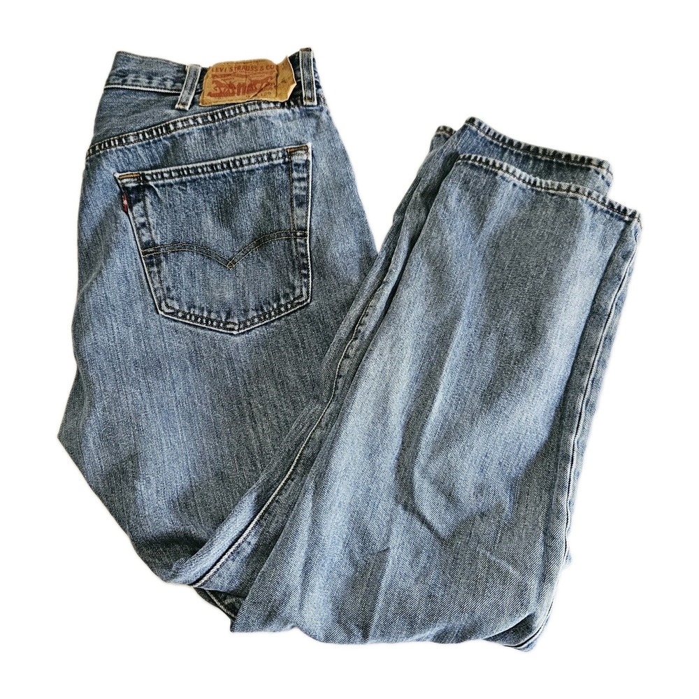 Levis 501 Jeans Men's Size 38x29 Straight Leg Regular Fit Light Wash Denim